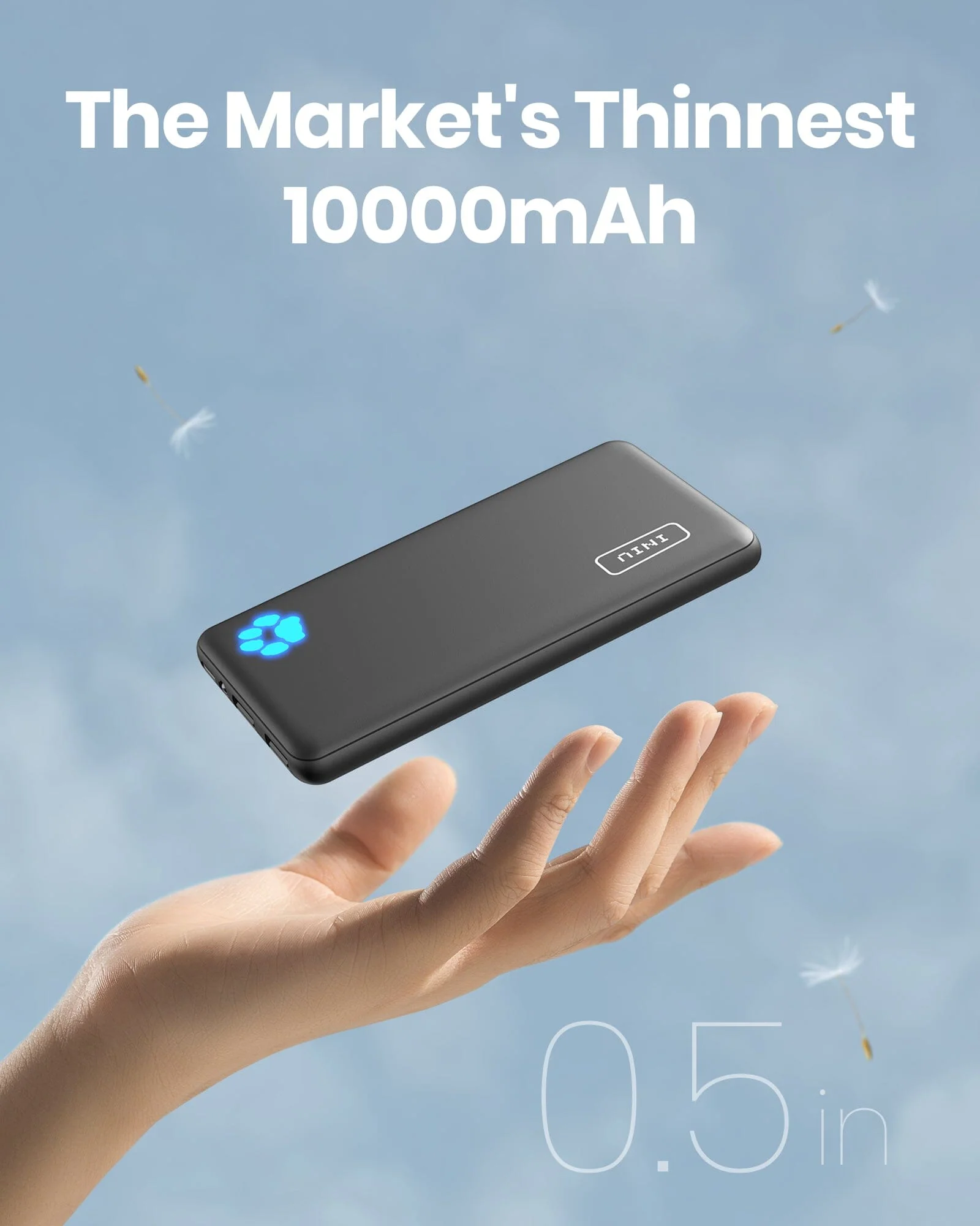 [4 colors] INIU B41 Market's Slimmest 10000mAh Power Bank,Compatible with iPhone 14 13 12 Pro Samsung S21 Google LG iPad Tablet, etc. - Image 2