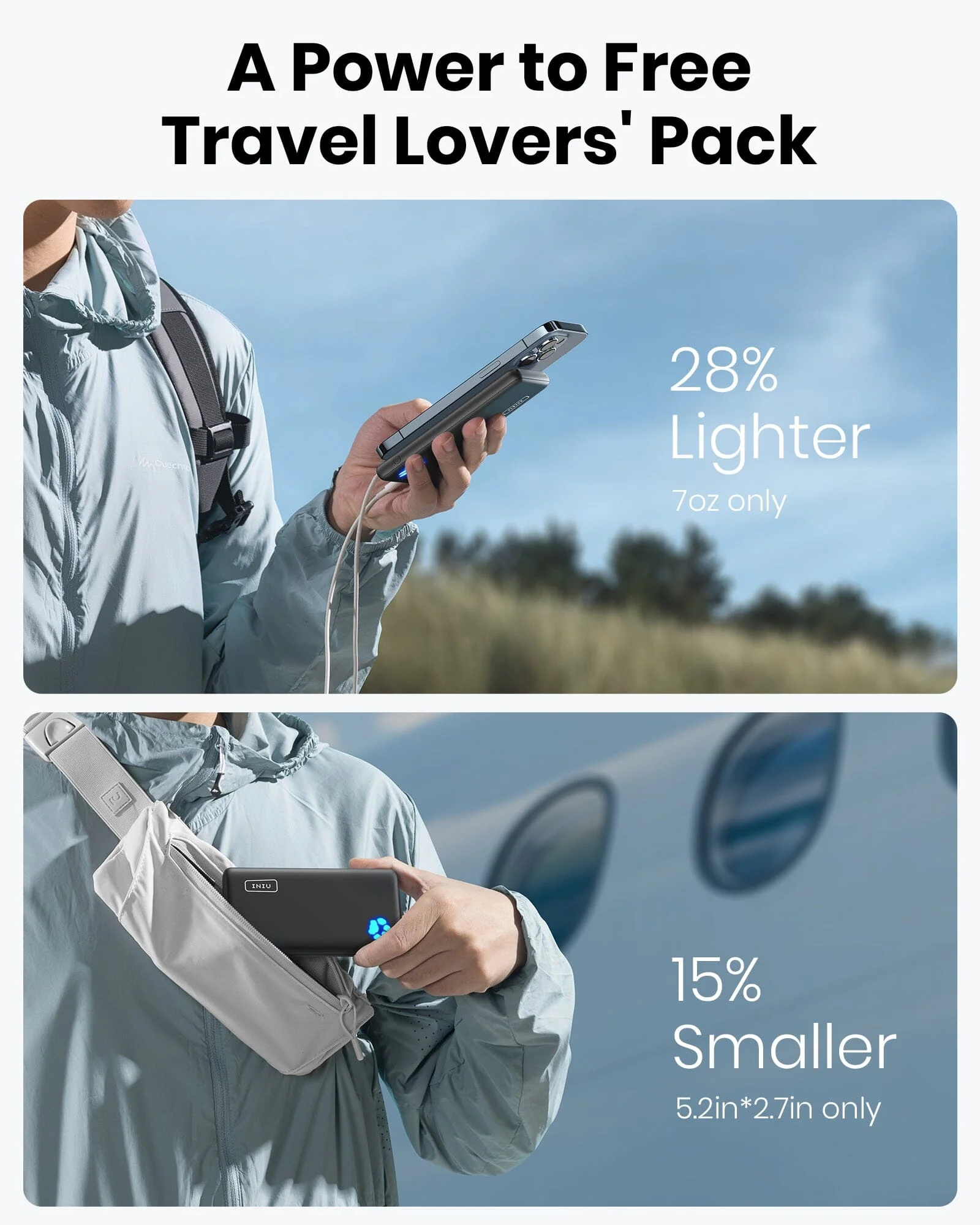[4 colors] INIU B41 Market's Slimmest 10000mAh Power Bank,Compatible with iPhone 14 13 12 Pro Samsung S21 Google LG iPad Tablet, etc. - Image 3