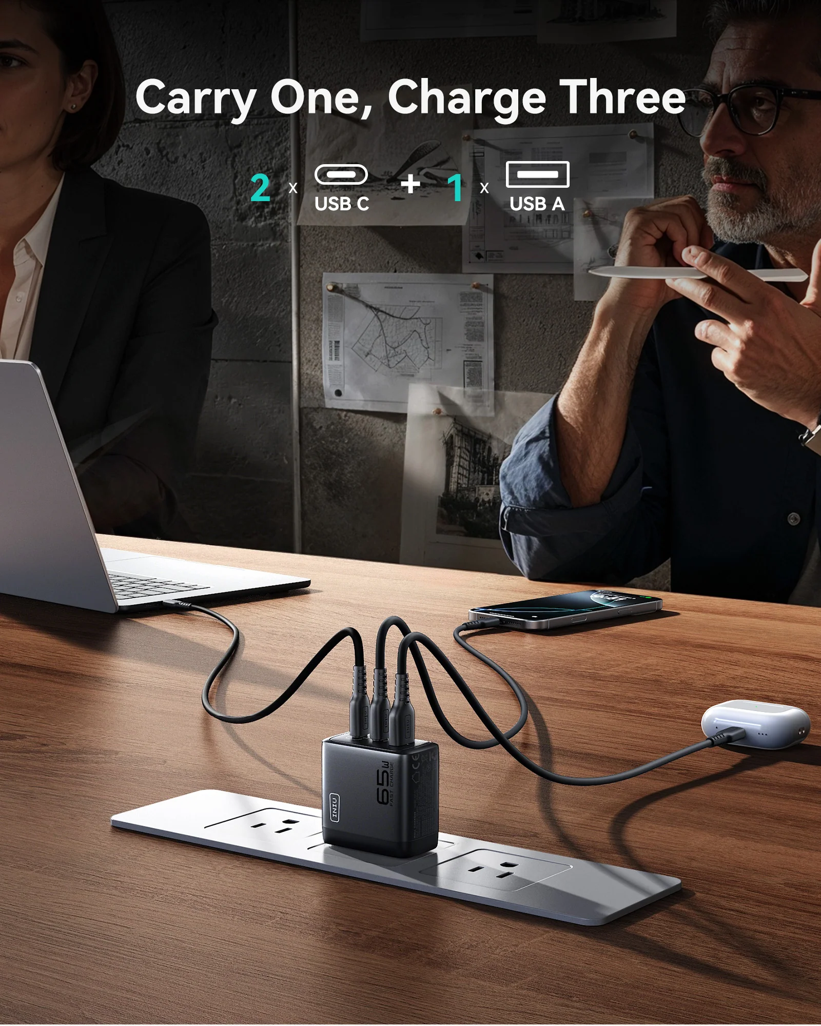 INIU A21 65W 3-Port GaN Charger - Image 3