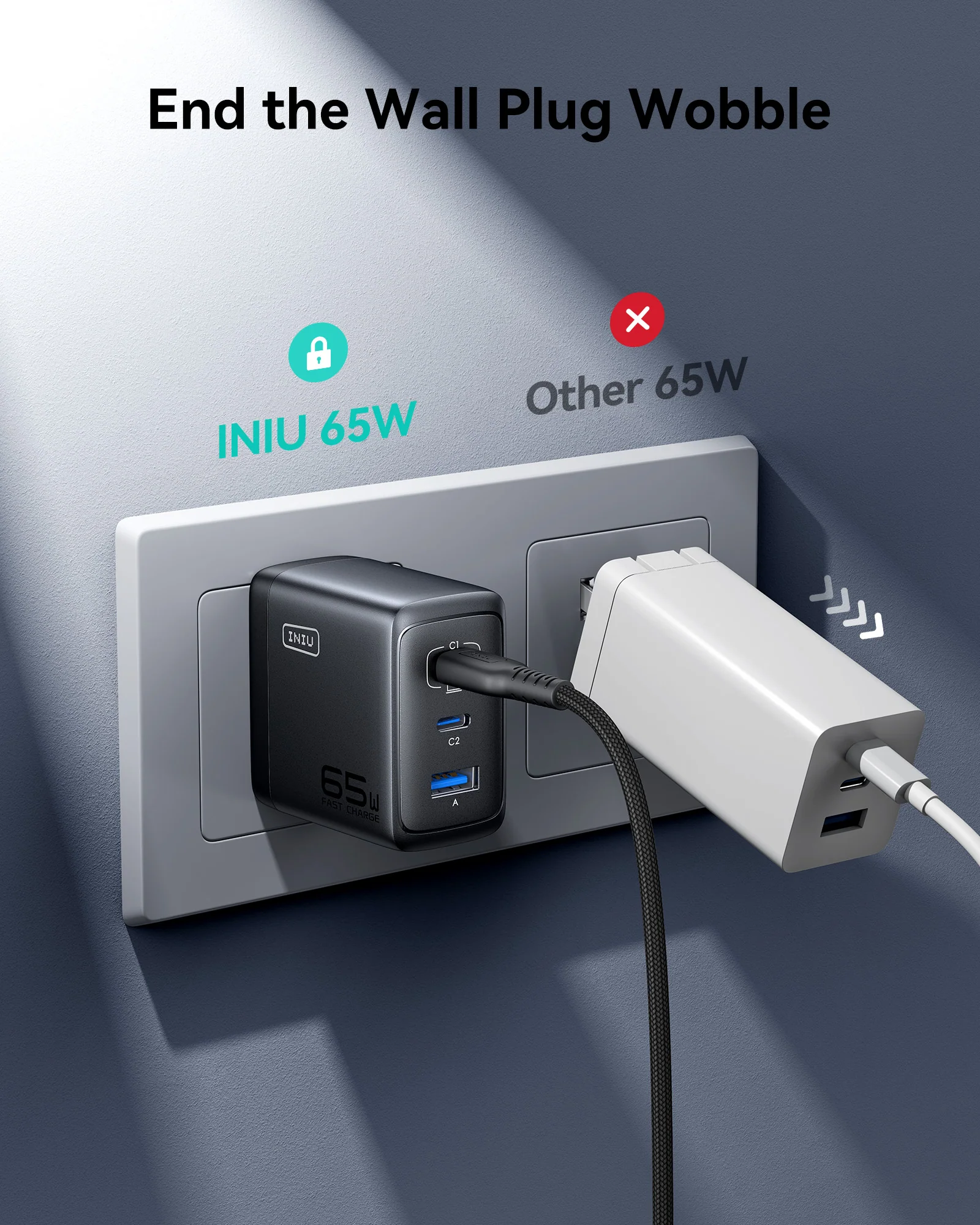 INIU A21 65W 3-Port GaN Charger - Image 6