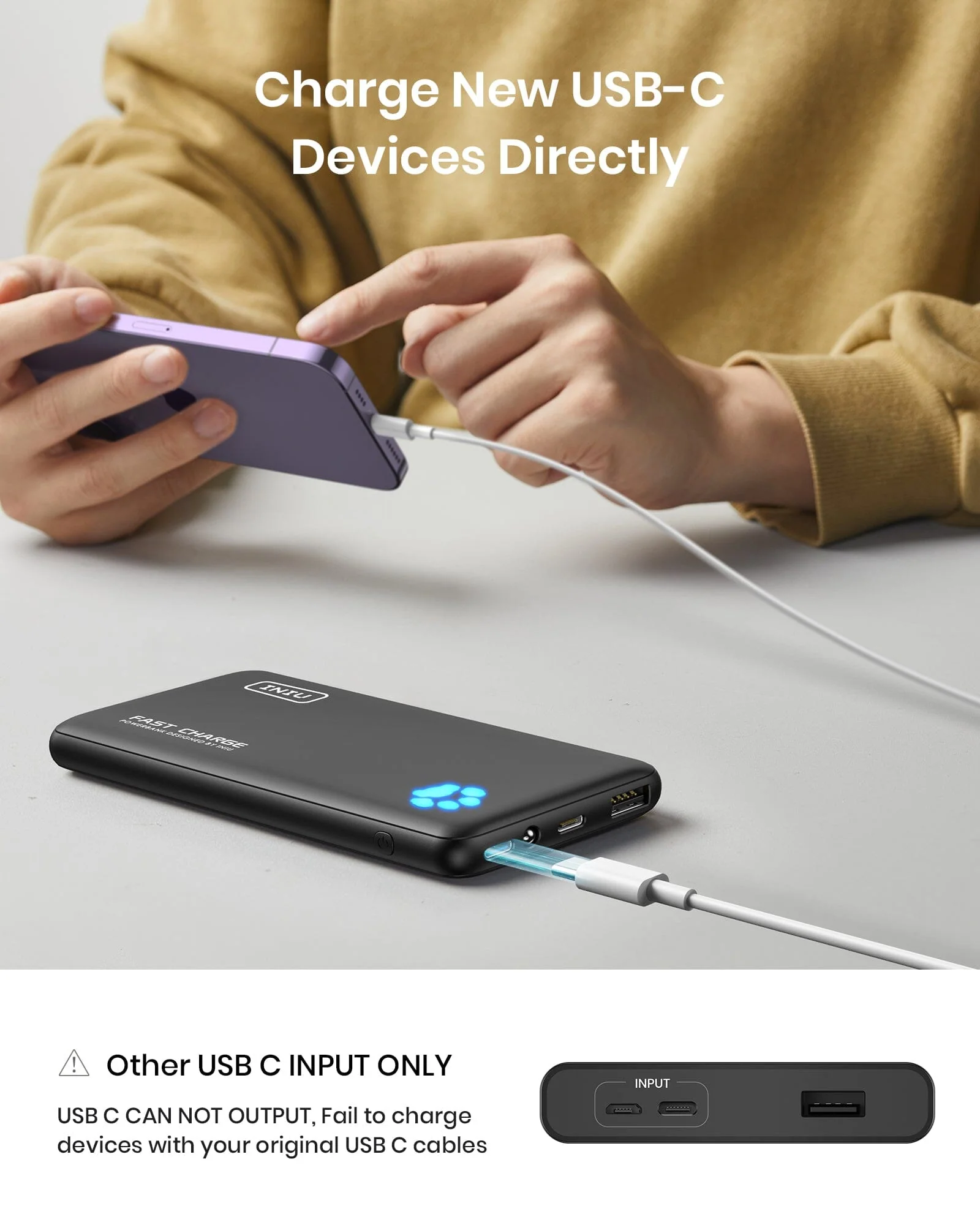 INIU B3 Power Bank 20W PD3.0 Slimmest 10,000mAh - Image 3