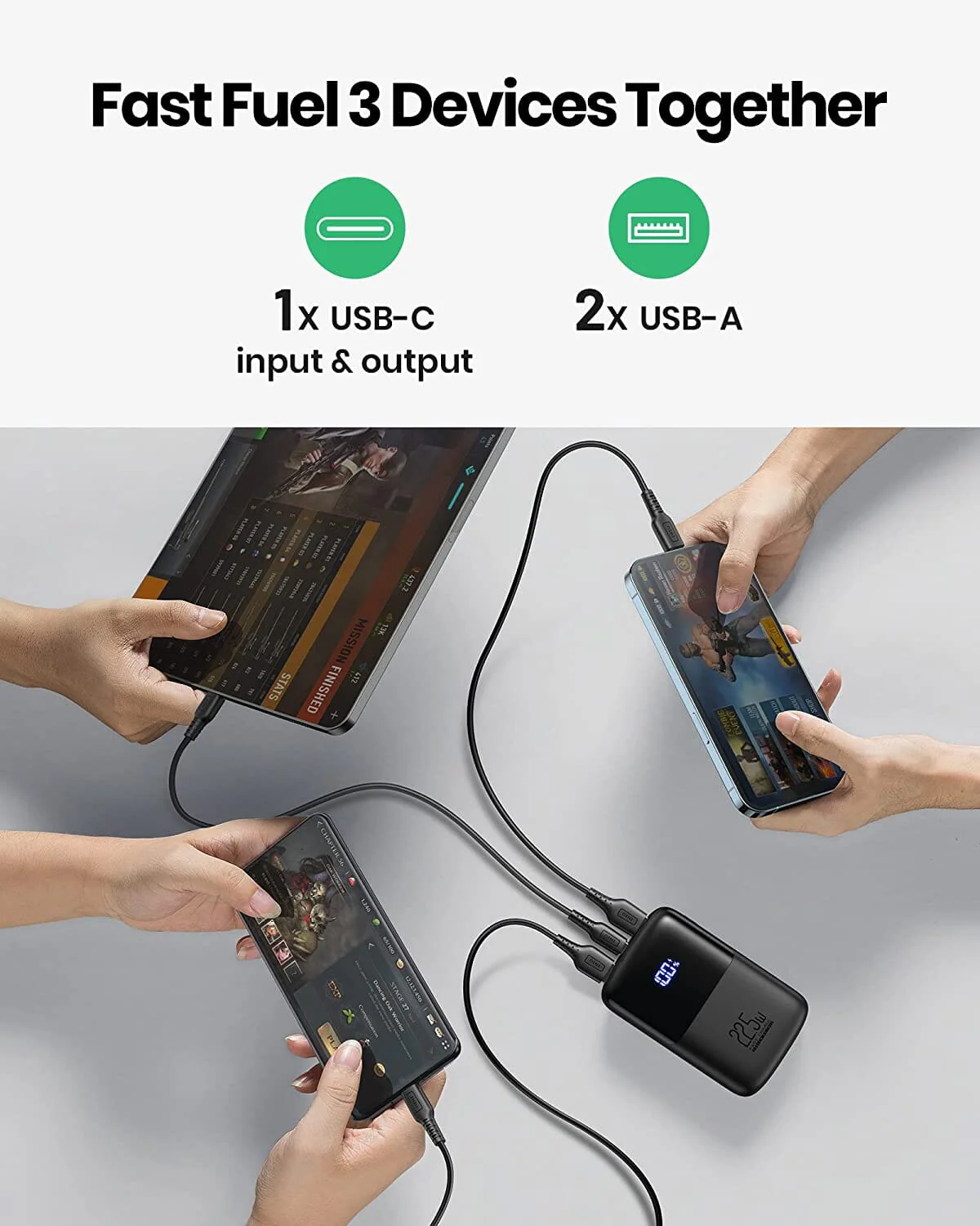 INIU B61 10000mAh, 3-Port Design,Compatible with iPhone 14 13 12 Pro Samsung S21 Google LG iPad Tablet, etc. - Image 7