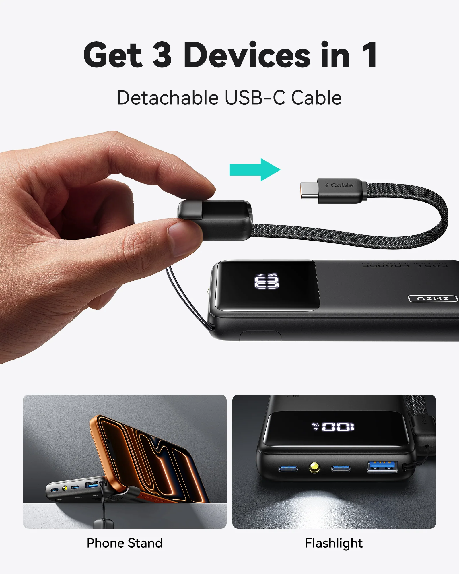 INIU Carry P55 Power Bank Slim 45W 10000mAh - Image 4