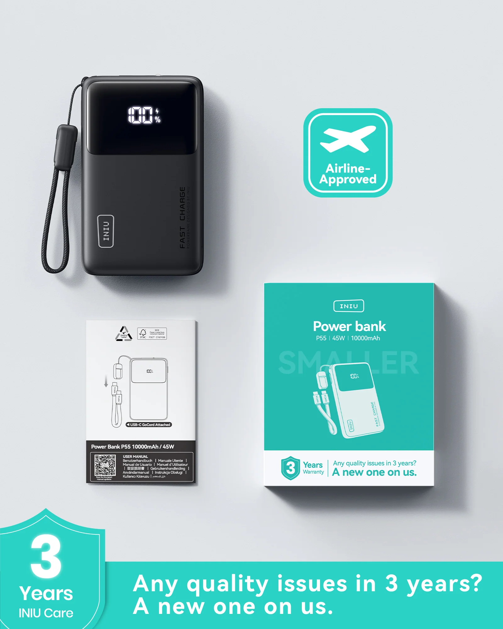 INIU Carry P55 Power Bank Slim 45W 10000mAh - Image 8