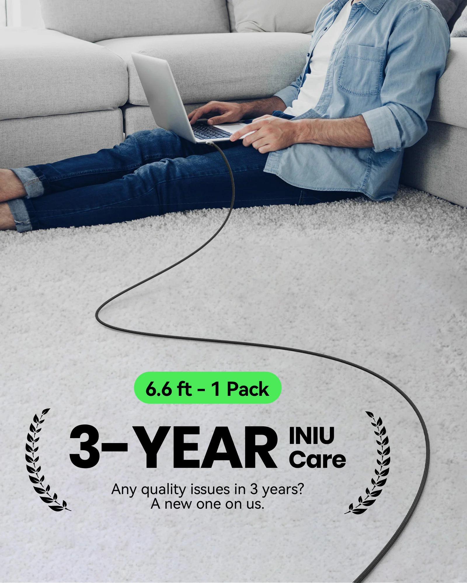 INIU D5CC USB C to C Cable 100W (1-Pack) - Image 7