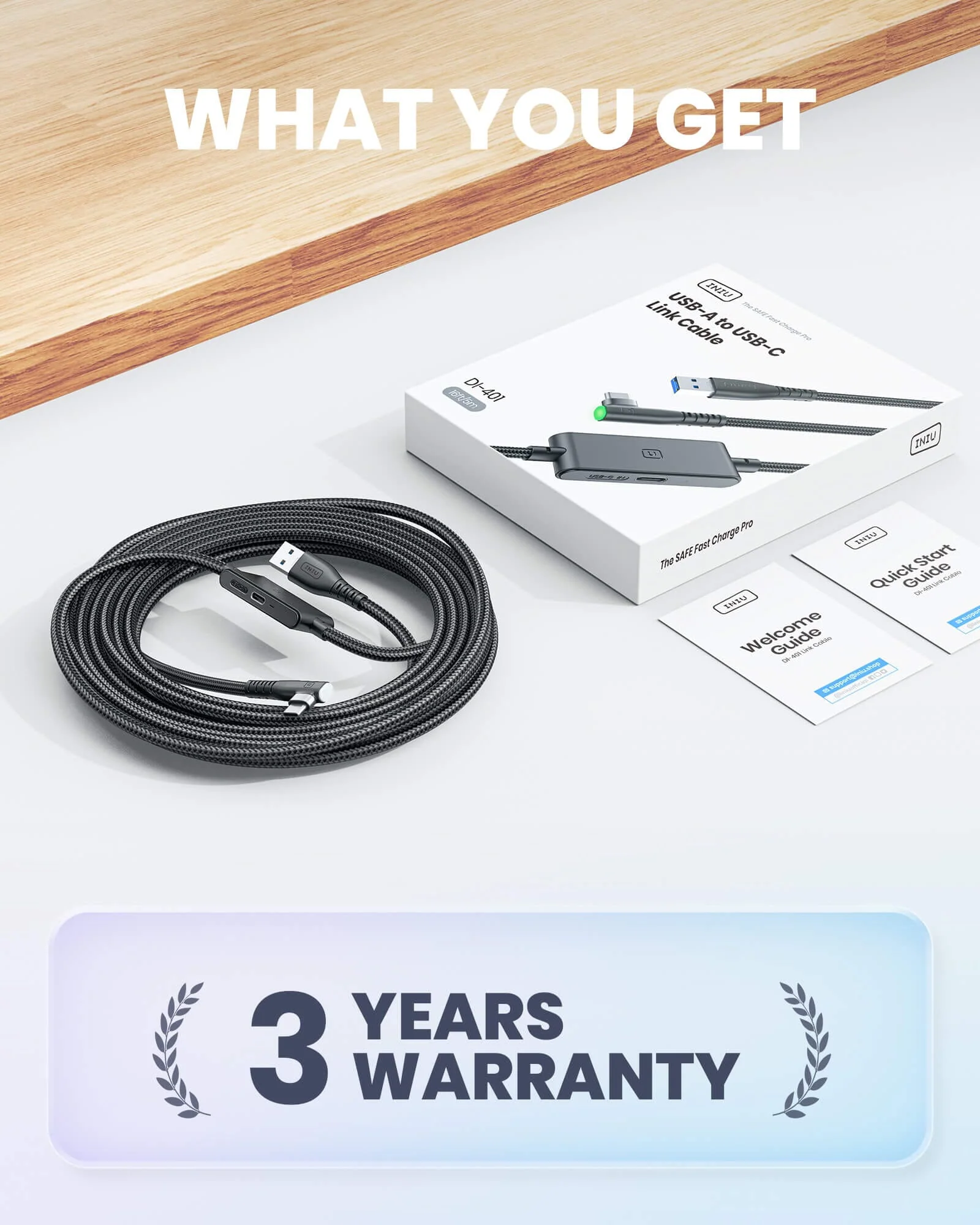 INIU DI401 16FT VR High Speed Transfer Link Cable with Separate Charging Port for Ultra-Durable Power for iphone,ipad,etc - Image 6