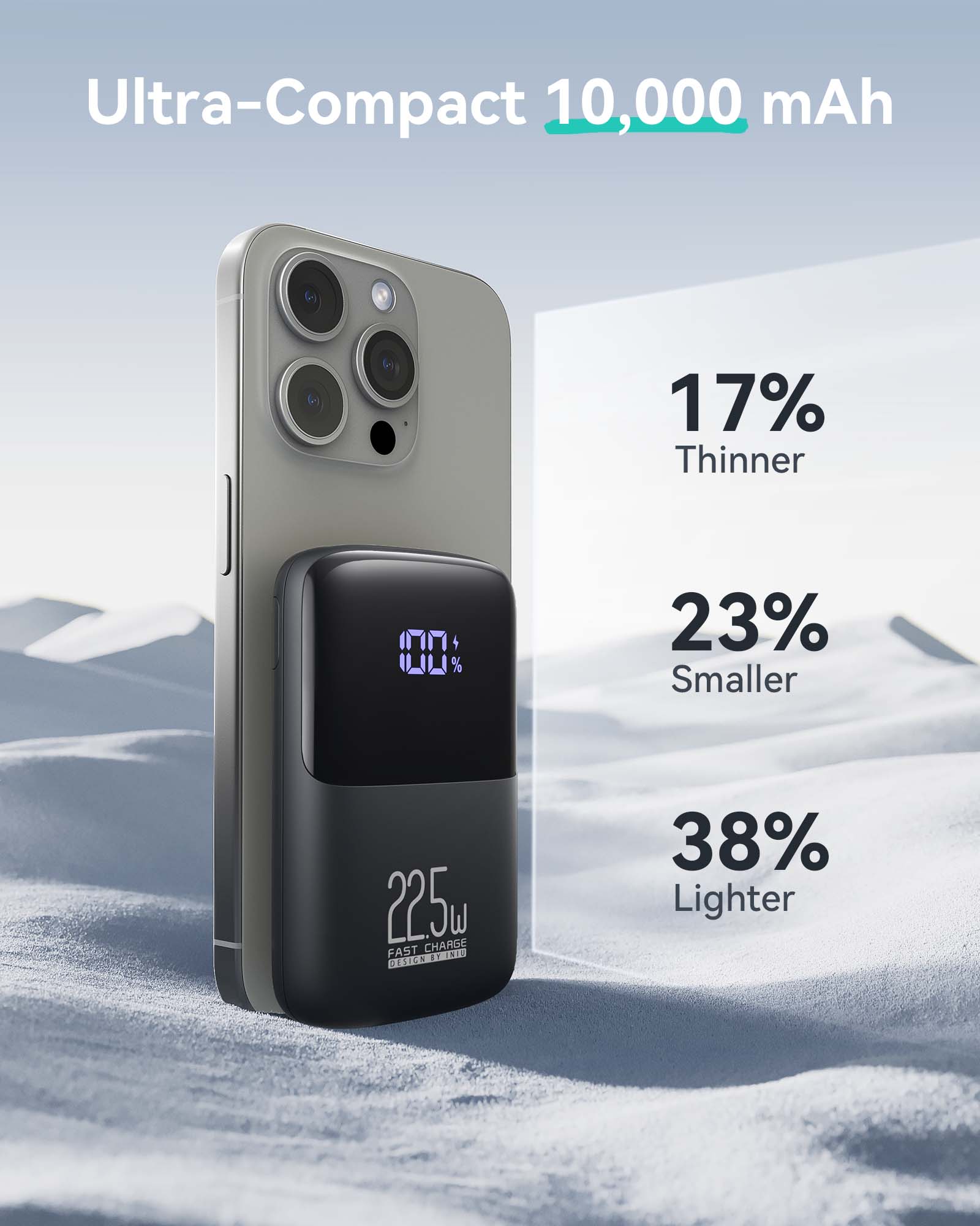 INIU B61 Power Bank 10000mAh, 3-Port Design - Image 9