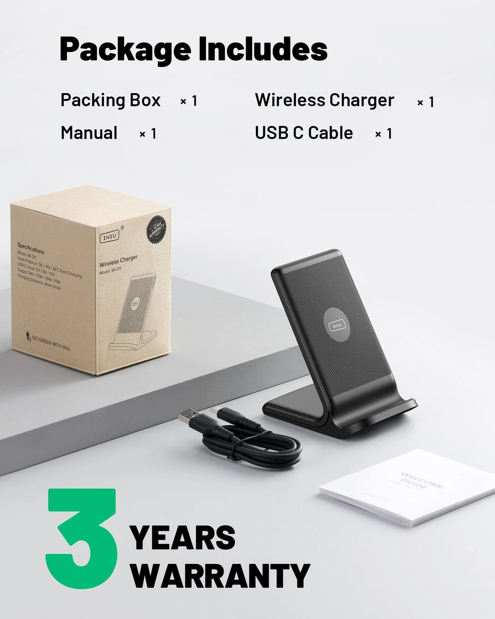 INIU I211 15W Qi-Certified Wireless Charger - Image 7