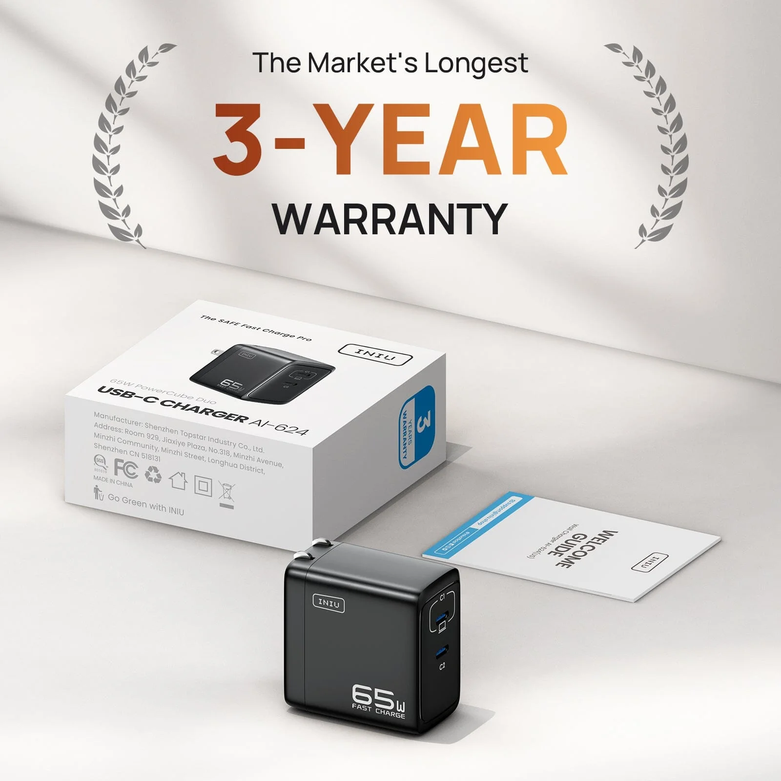 INIU I624 65W Dual Ports Wall Charger, GaN Material - Image 7