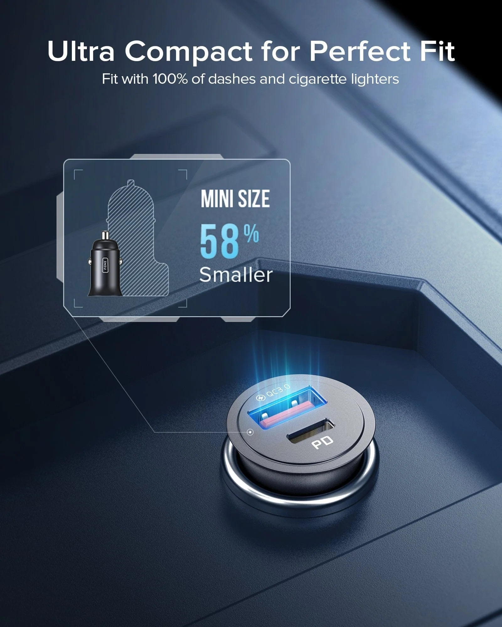 INIU I710 2-Port Fast Car Charger 60W, Compatible with iPhone 14 13 12 Pro Samsung S21 Google LG iPad Tablet, etc. - Image 5