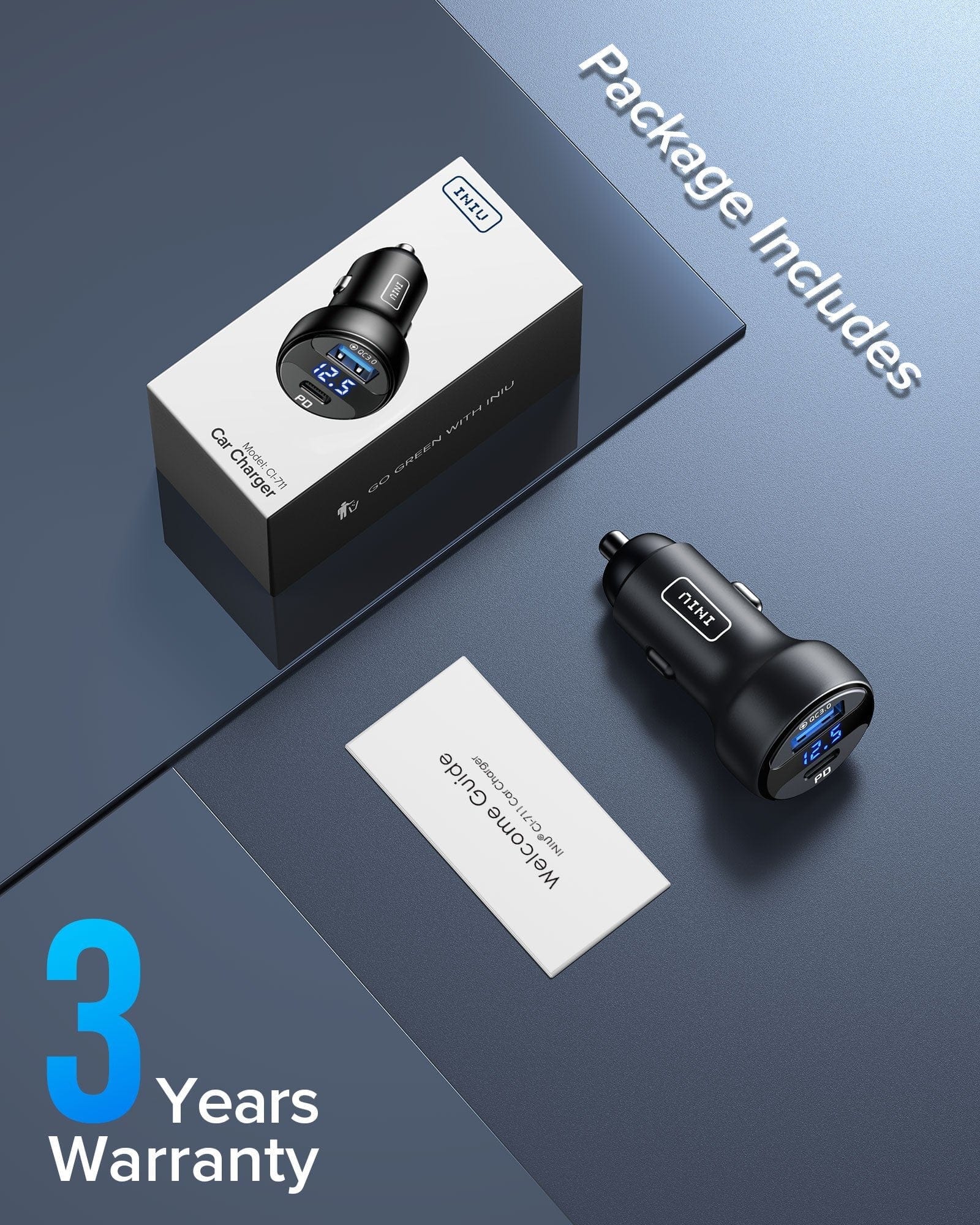 INIU I711 2-Port Ultra Fast Car Charger 66W£¬Compatible with iPhone 14 13 12 Pro Samsung S21 Google LG iPad Tablet, etc. - Image 7