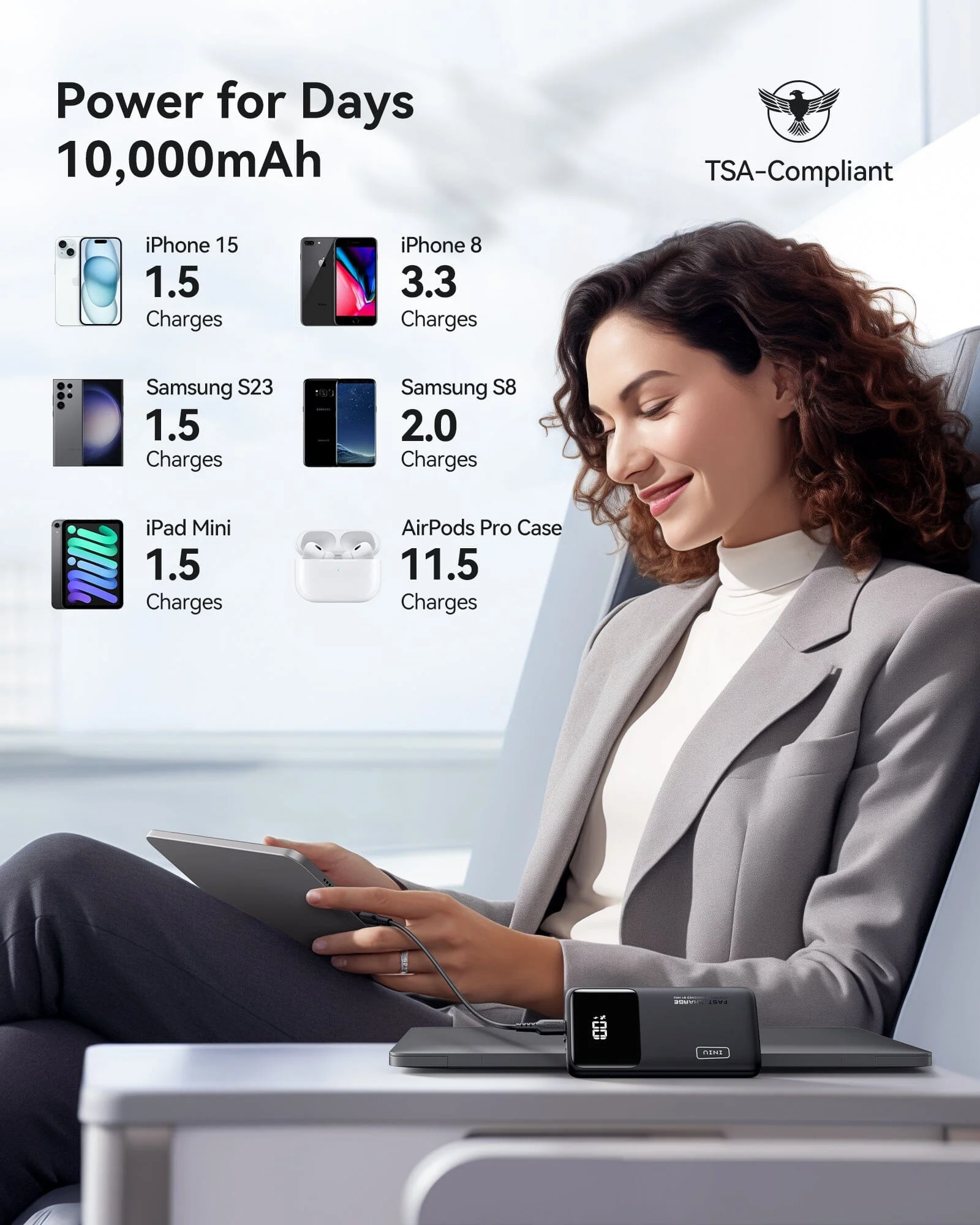 INIU B6 Power Bank 10,000mAh 22.5W Built-in Holder - Image 5
