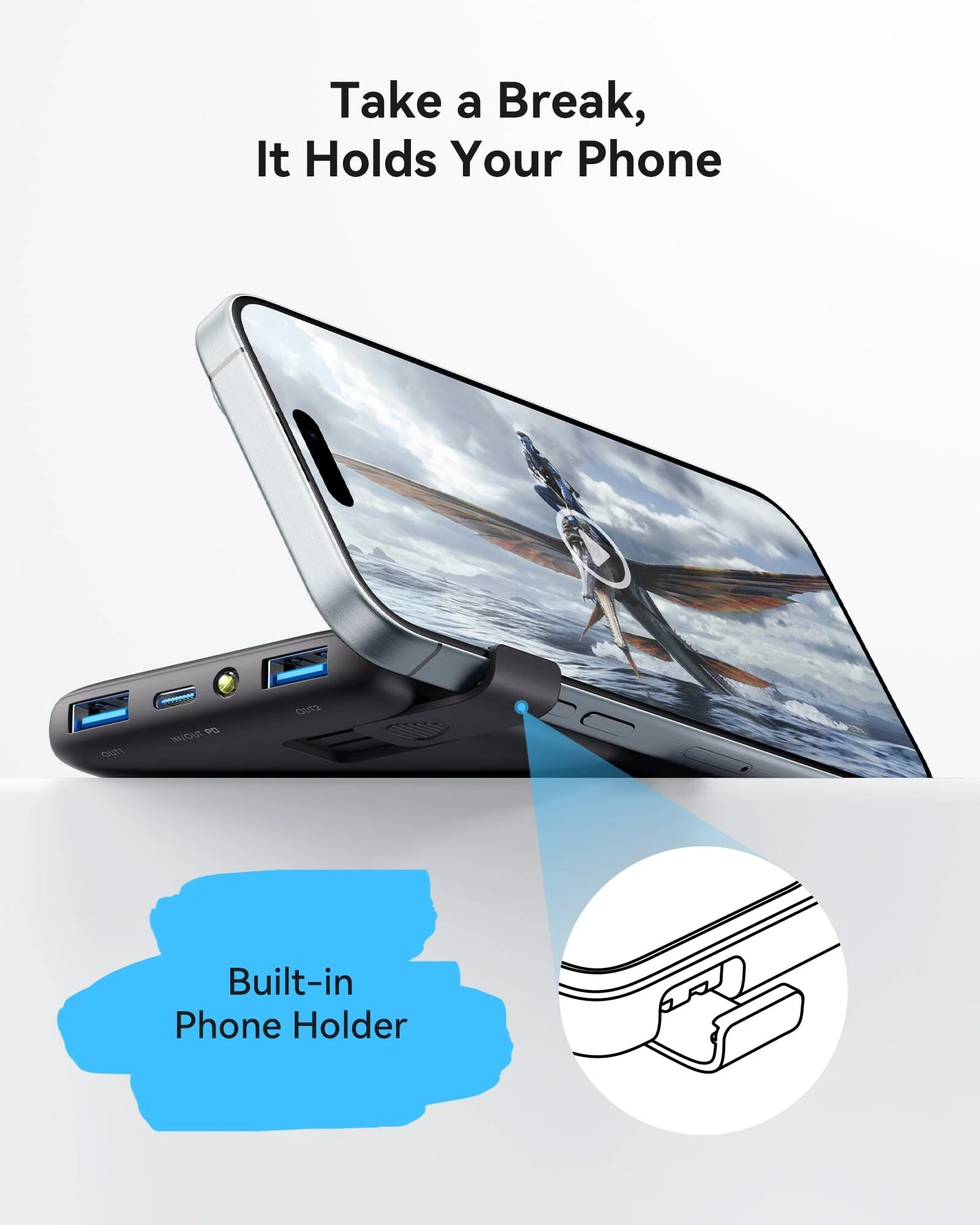 INIU B6 Power Bank 10,000mAh 22.5W Built-in Holder - Image 7