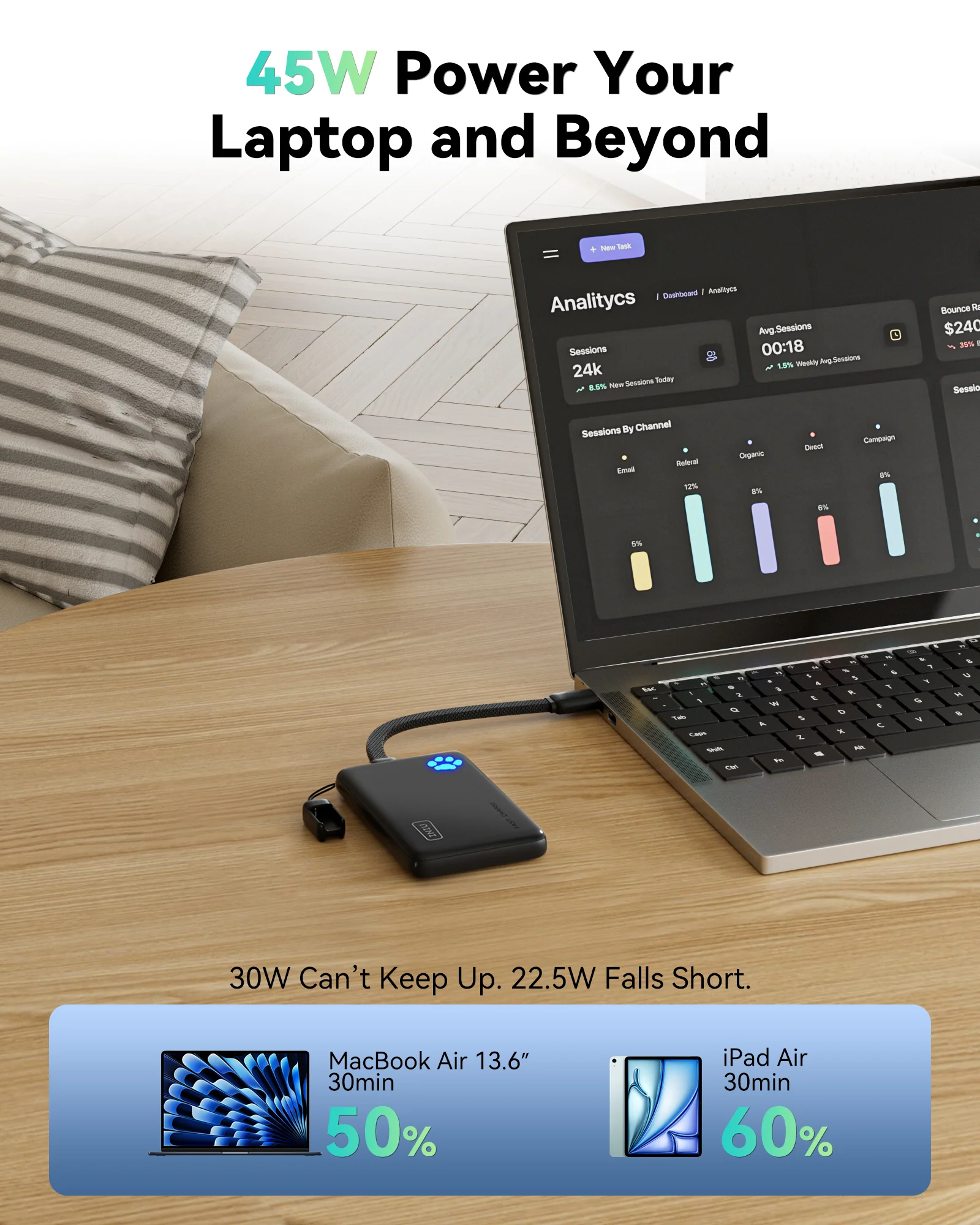 INIU P41 Power Bank Blue - Image 4