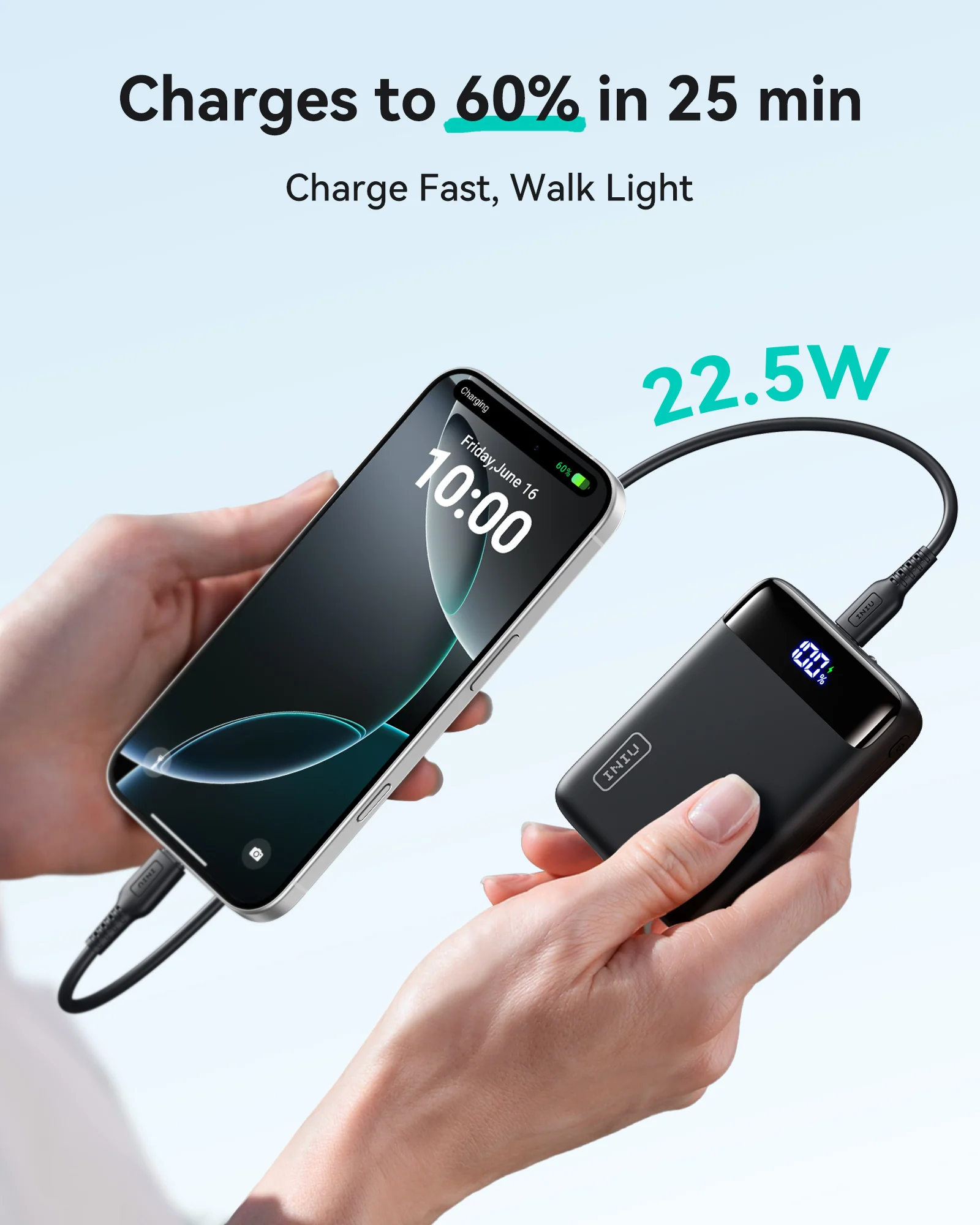 INIU P51-E2 Power Bank Black - Image 3