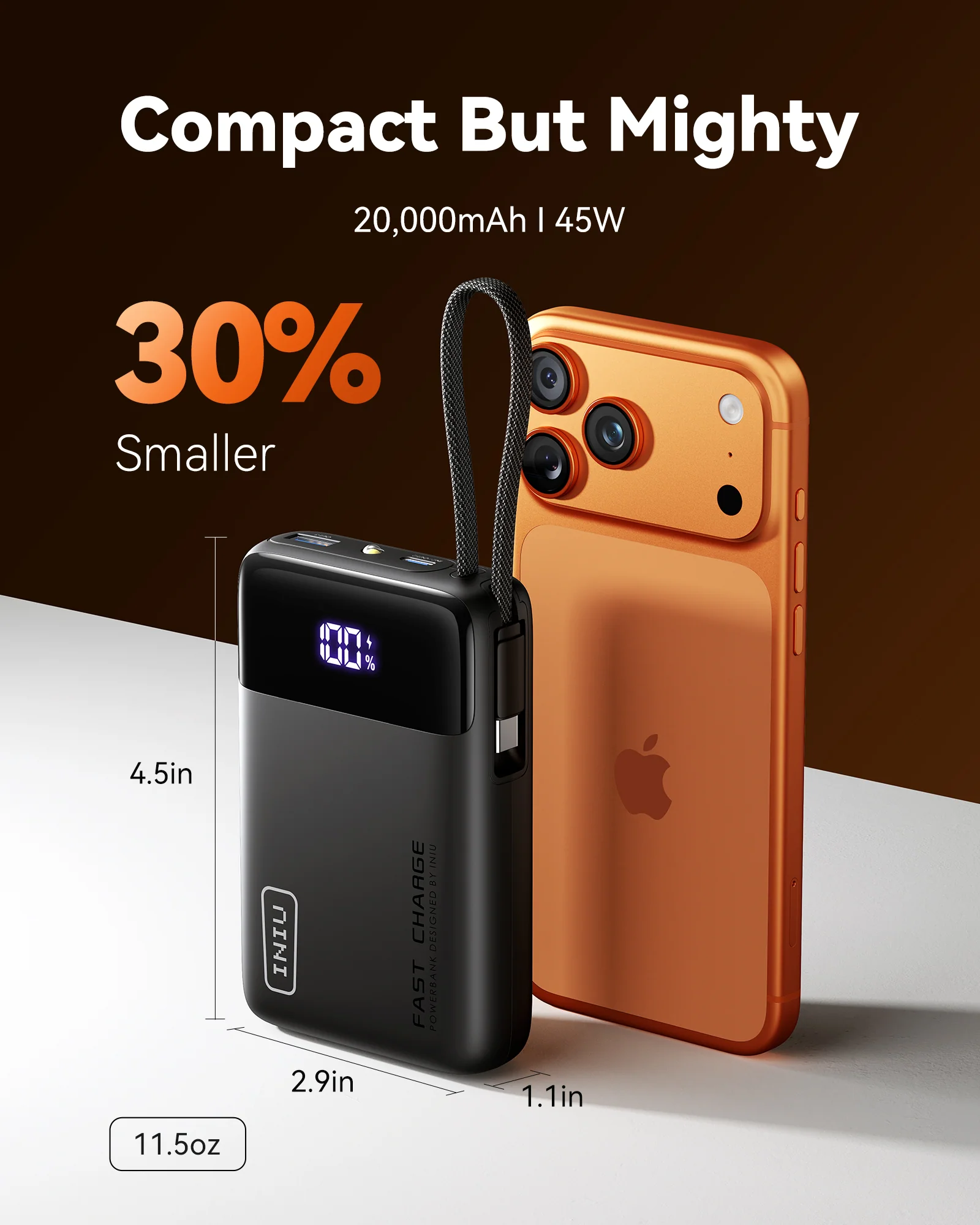 INIU Carry P51L 45W USB-C Portable Charger | 20000mAh - Image 3