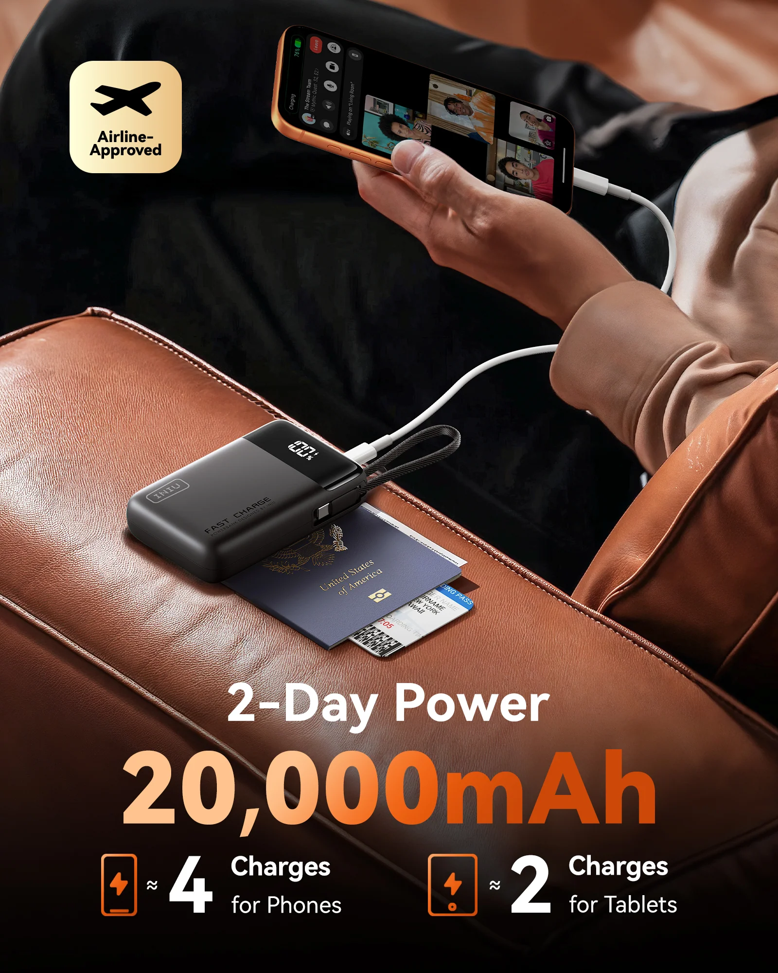 INIU Carry P51L 45W USB-C Portable Charger | 20000mAh - Image 5