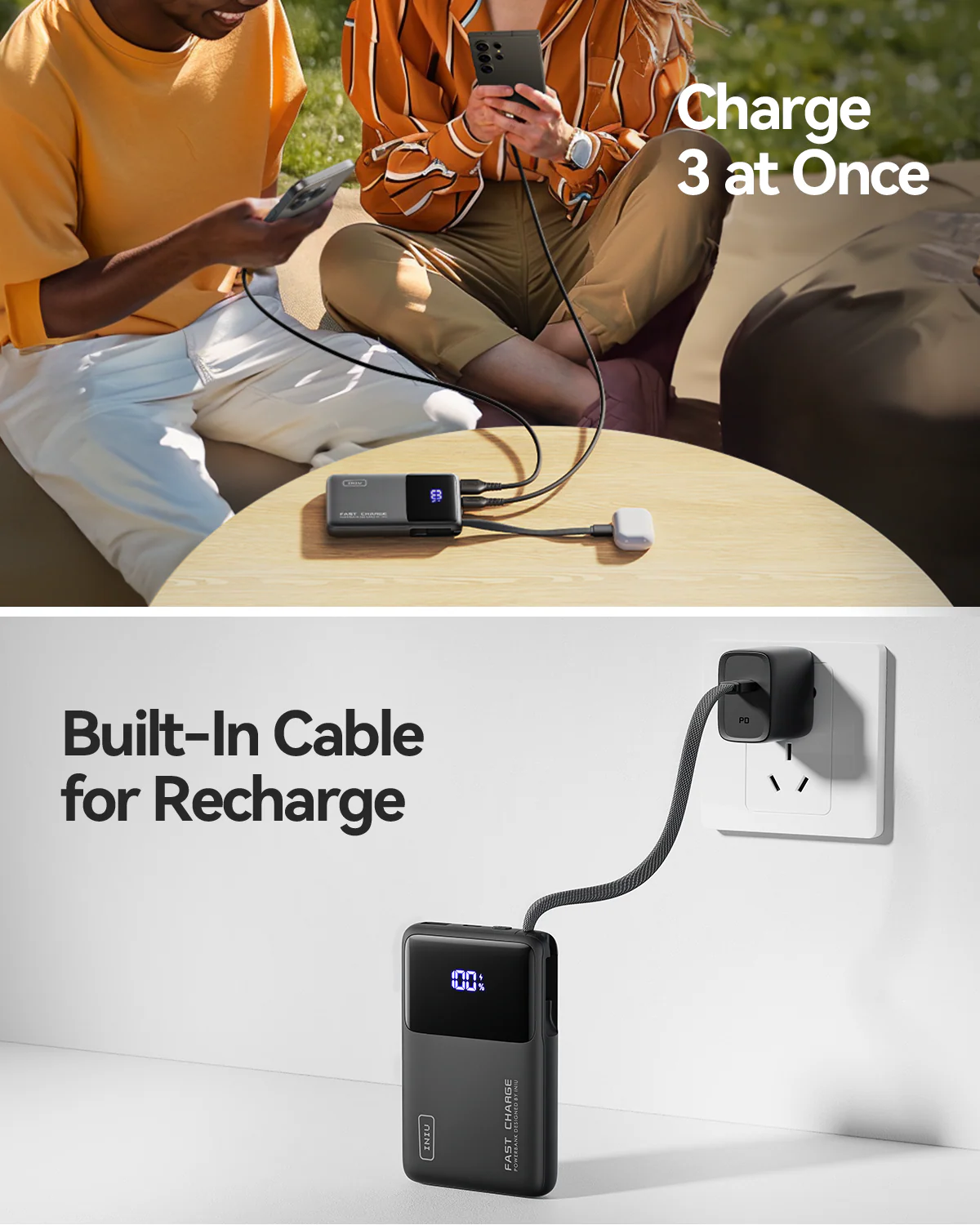 INIU P55L-E2 Power Bank Black - Image 6