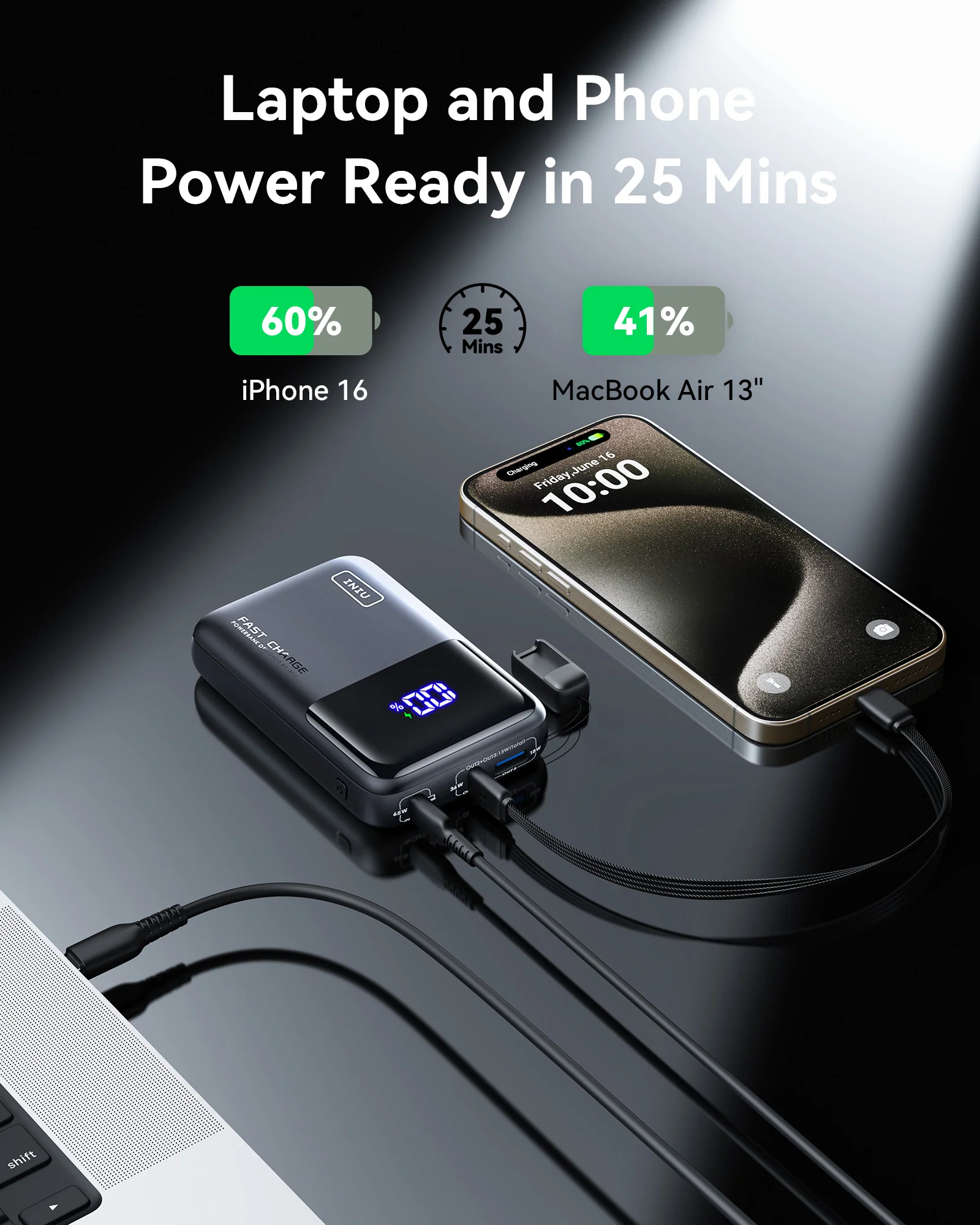 INIU P62-E1 20000mAh 65W Power Bank - Image 3