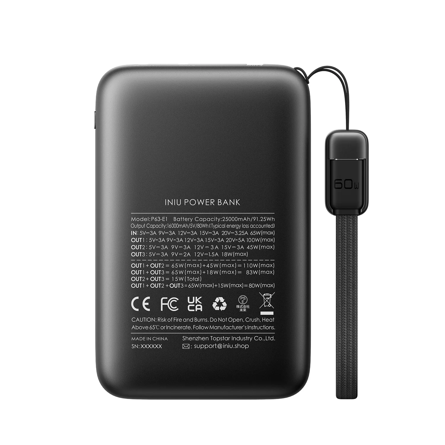 INIU Cougar P63 100W High Capacity Laptop Power Bank | 25000mAh - Image 4