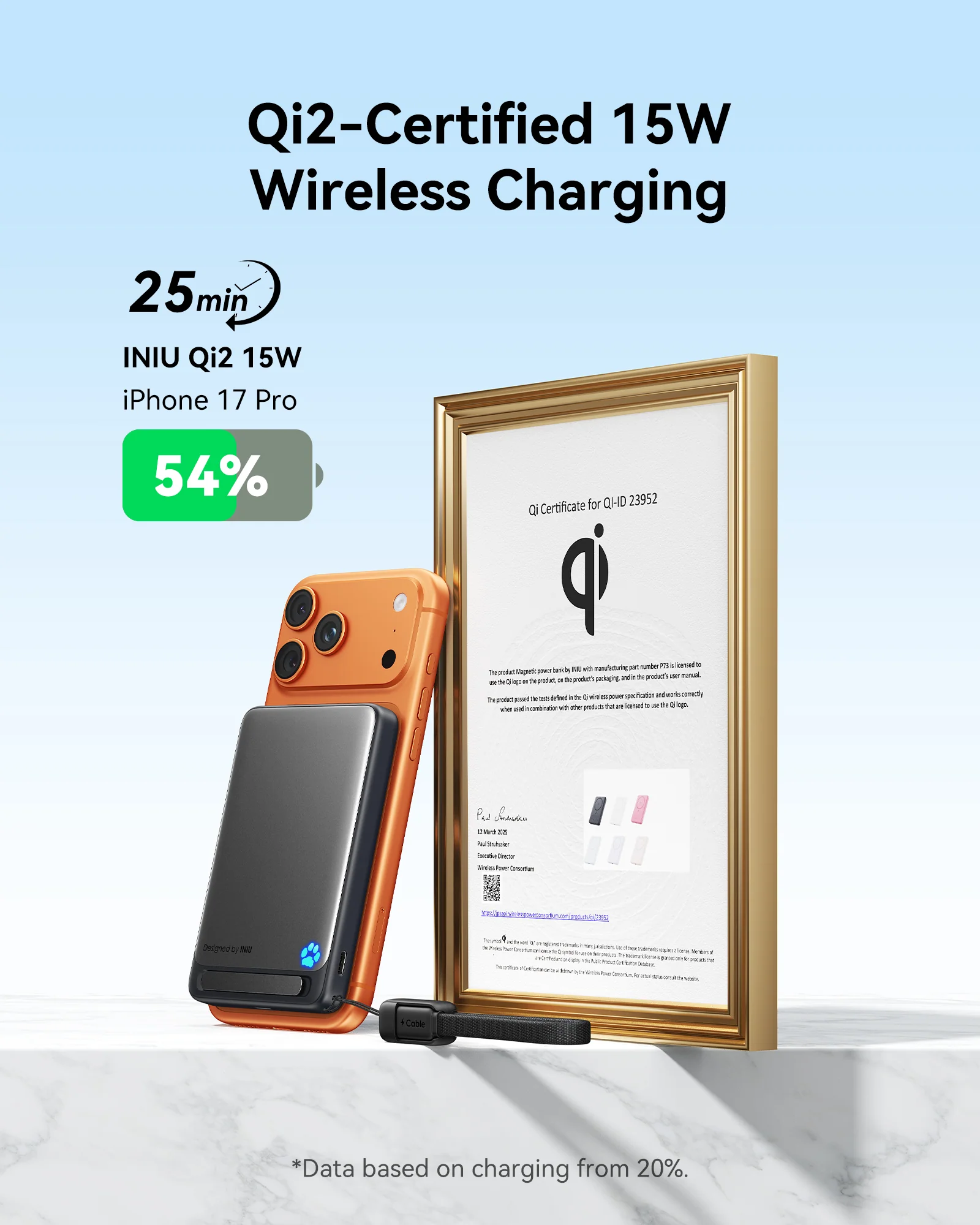 INIU SnapGo P73 Qi2 15W Magnetic Slim Power Bank | 10000mAh - Image 3