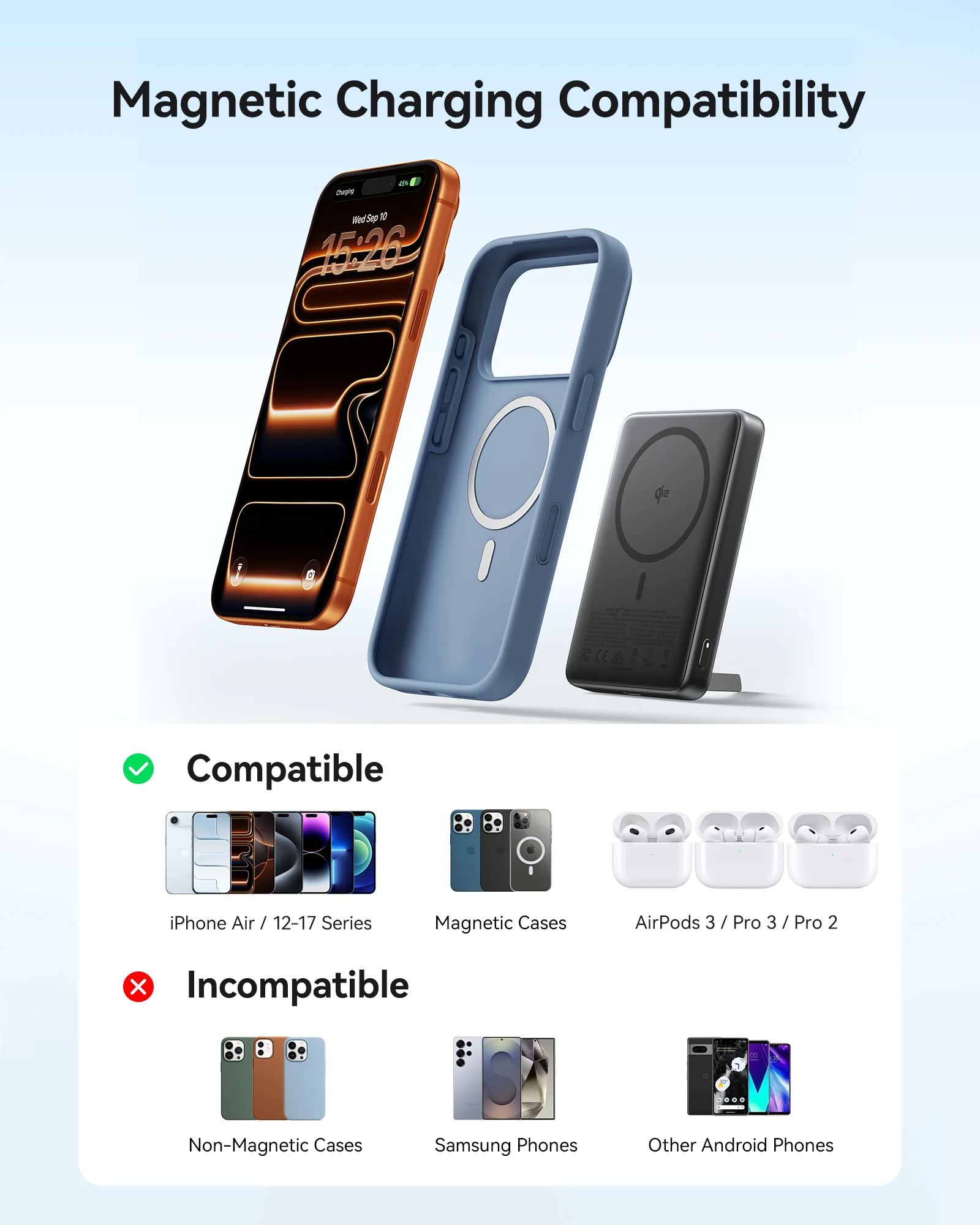INIU SnapGo P73 Qi2 15W Magnetic Slim Power Bank | 10000mAh - Image 5