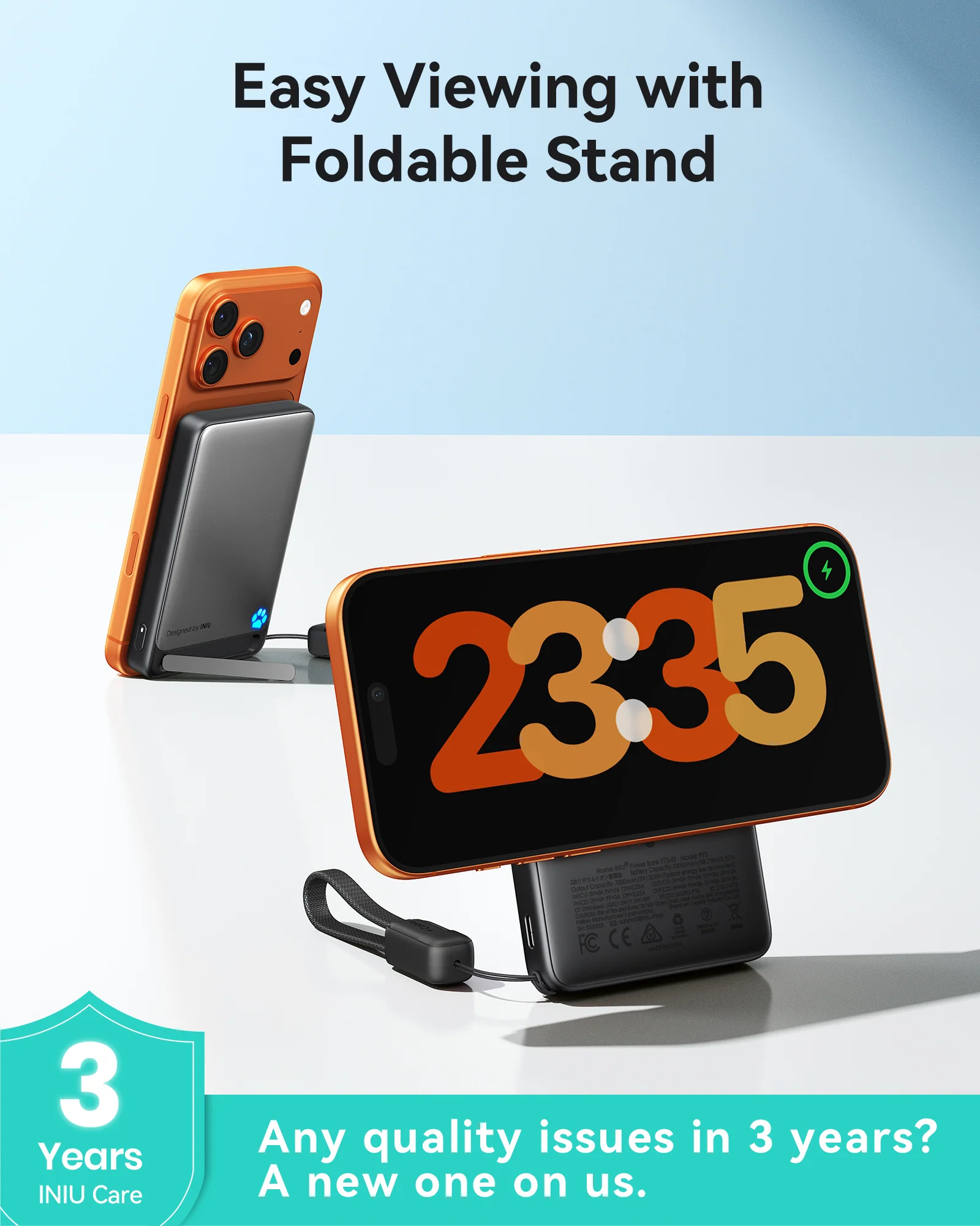 INIU SnapGo P73 Qi2 15W Magnetic Slim Power Bank | 10000mAh - Image 7