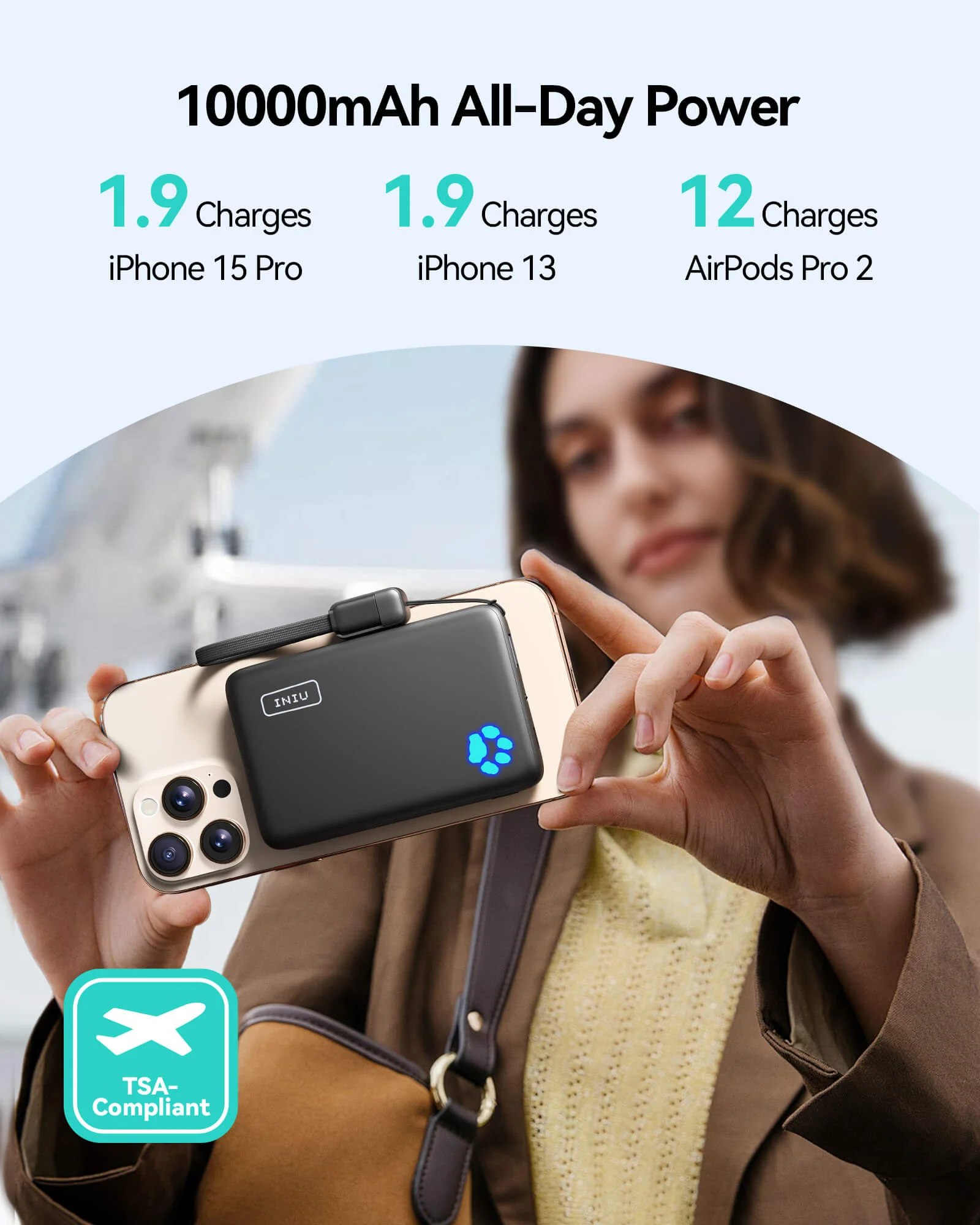 INIU Pawsible P43 Power Bank Qi2 15W 10,000mAh Magsafe - Image 5