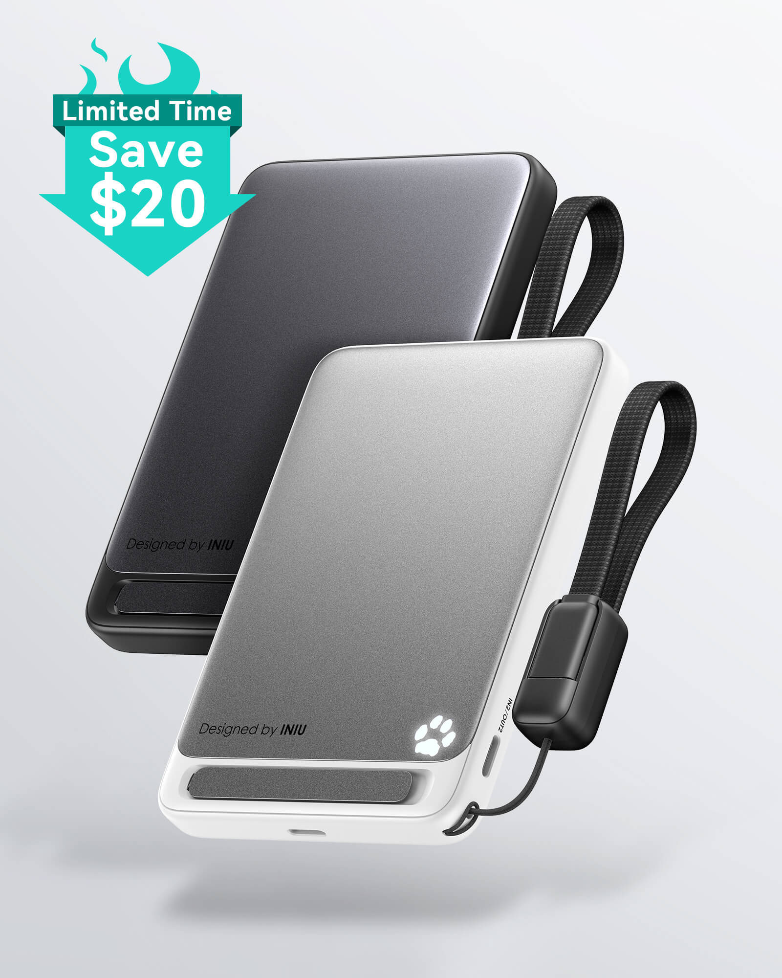 INIU SnapGo P73 Wireless Charger Qi2 15W 10000mAh (2-Pack) - Image 3