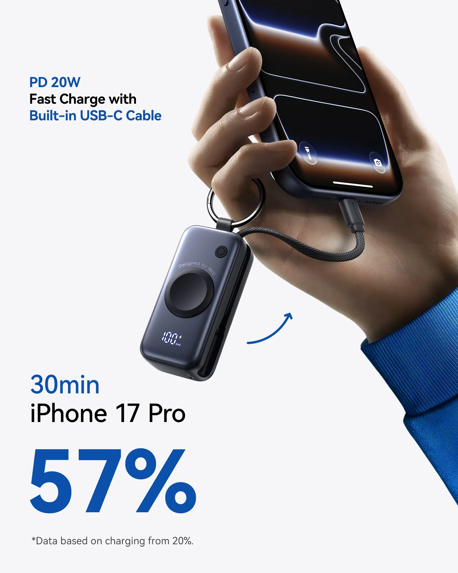 INIU SnapGo P81 Power Bank for iWatch 5W 5,000mAh - Image 3