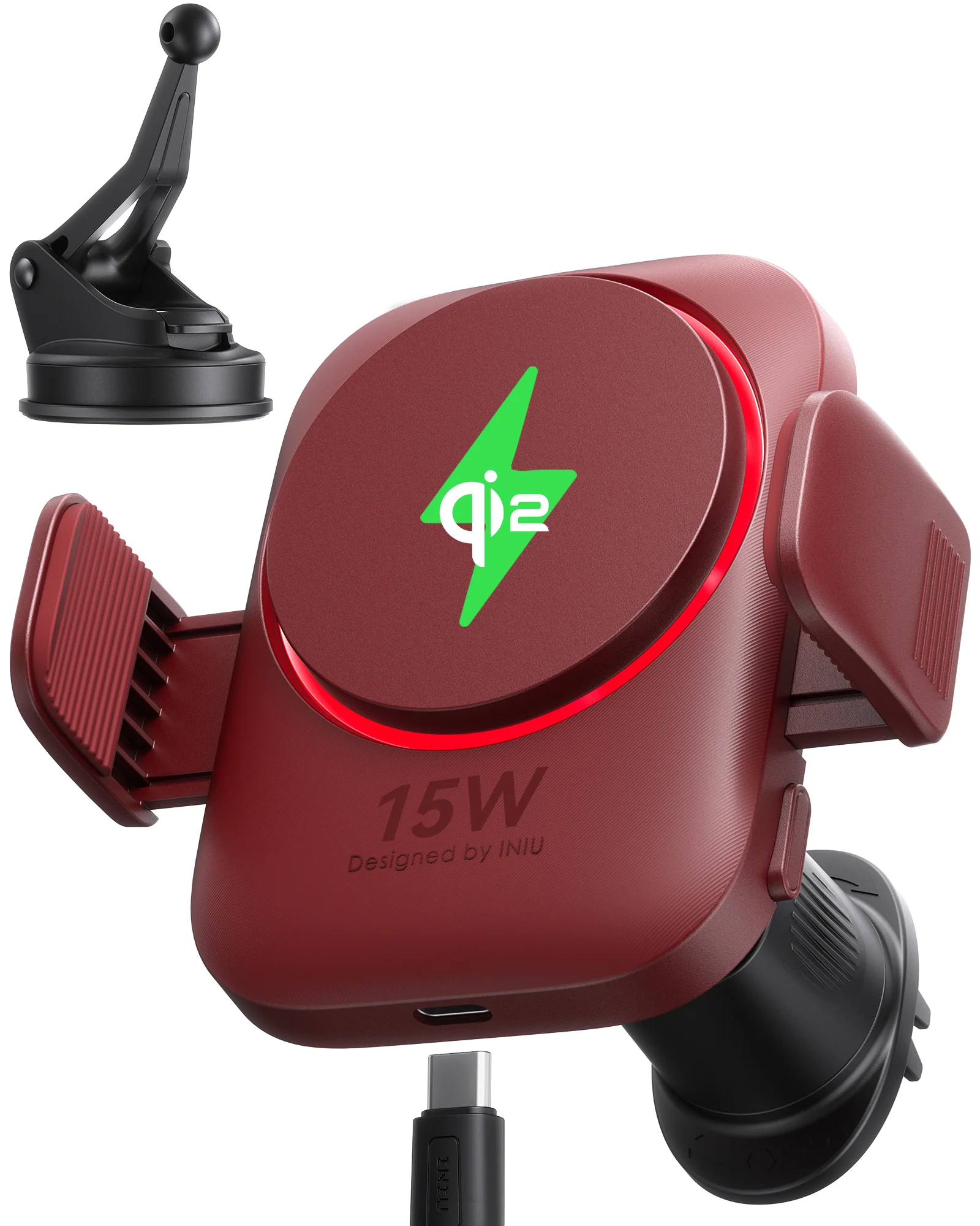 INIU SnapGo V11 Qi2 15W Magnetic Wireless Car Charger - Image 10