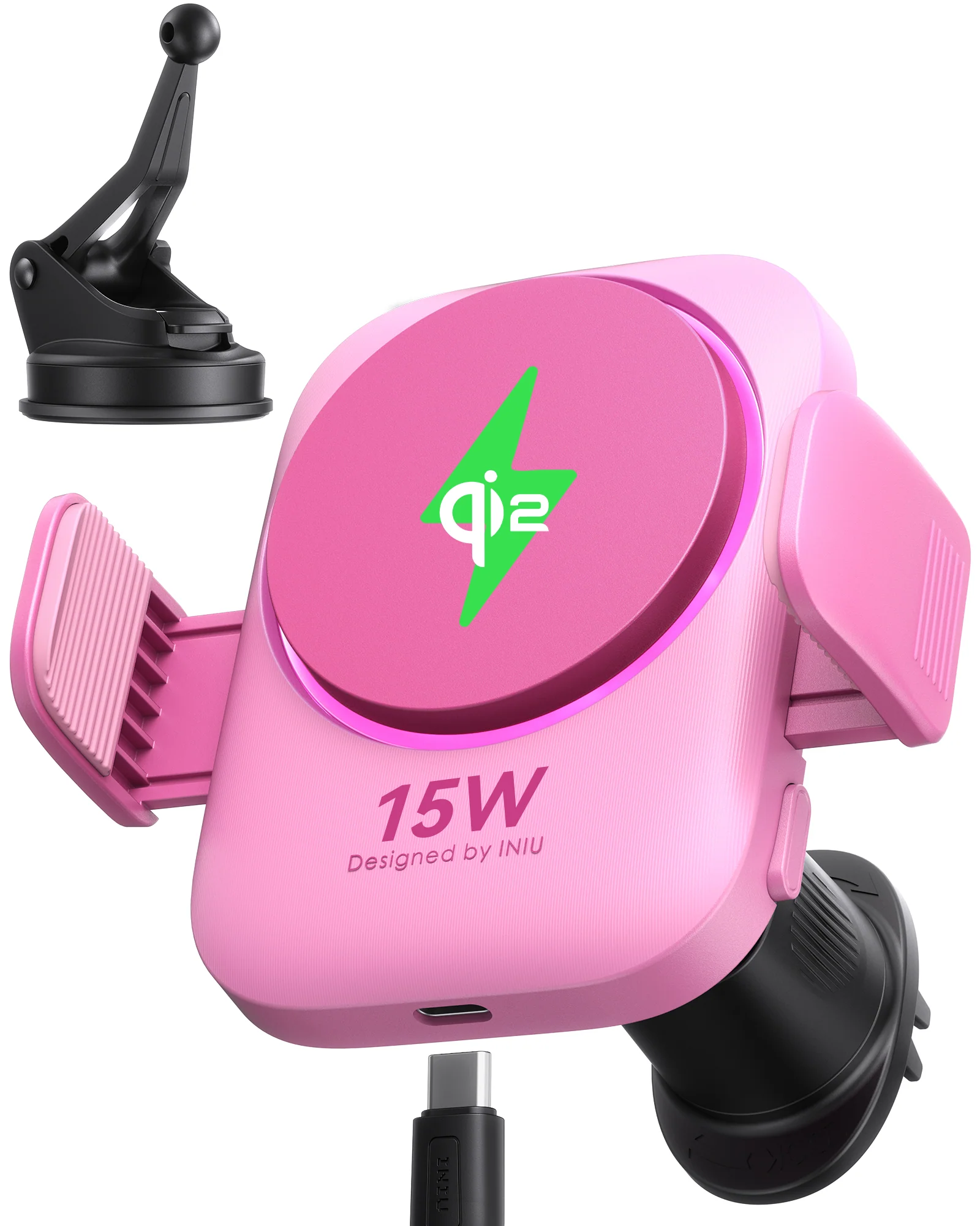 INIU SnapGo V11 Qi2 15W Magnetic Wireless Car Charger - Image 13