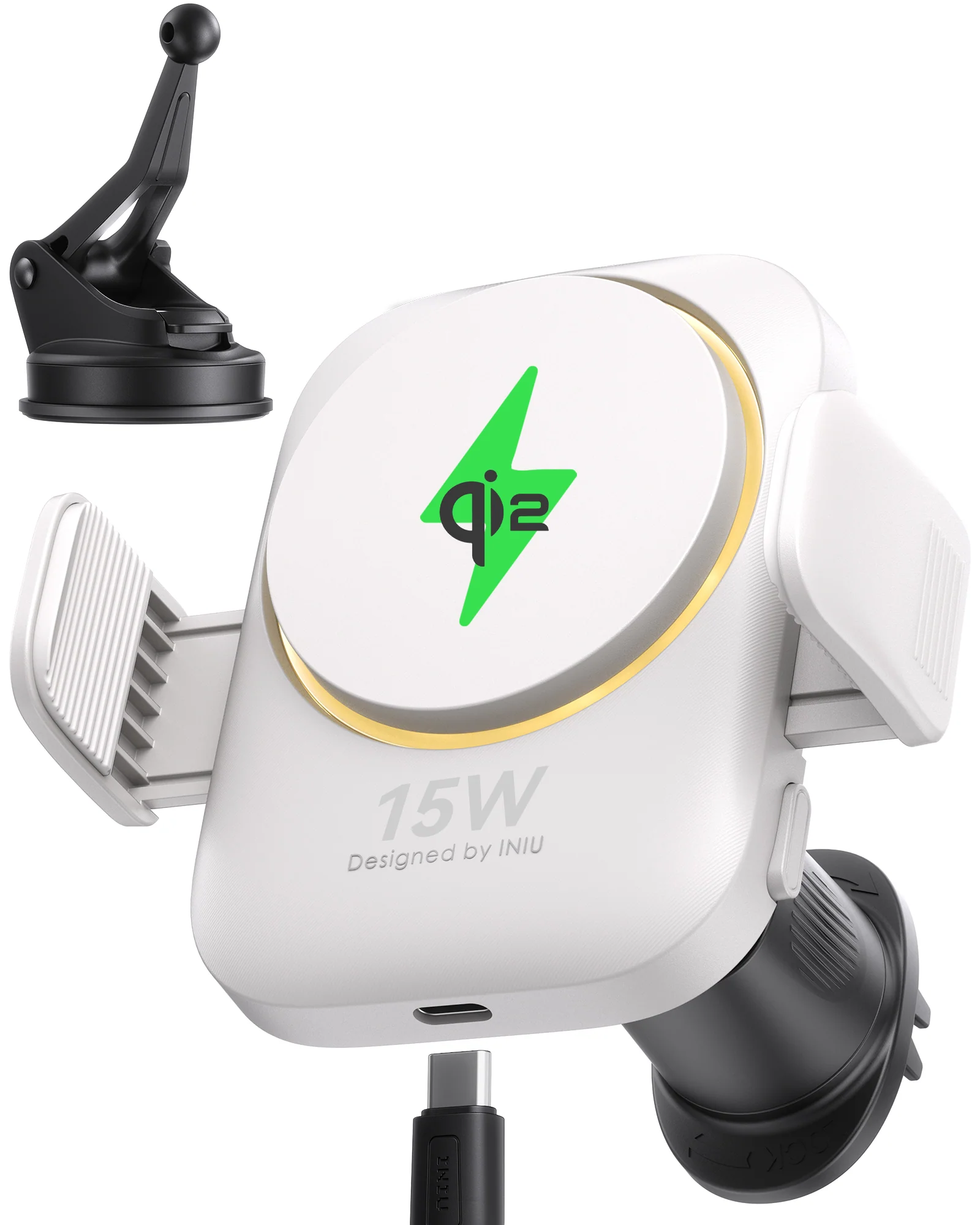 INIU SnapGo V11 Qi2 15W Magnetic Wireless Car Charger - Image 9