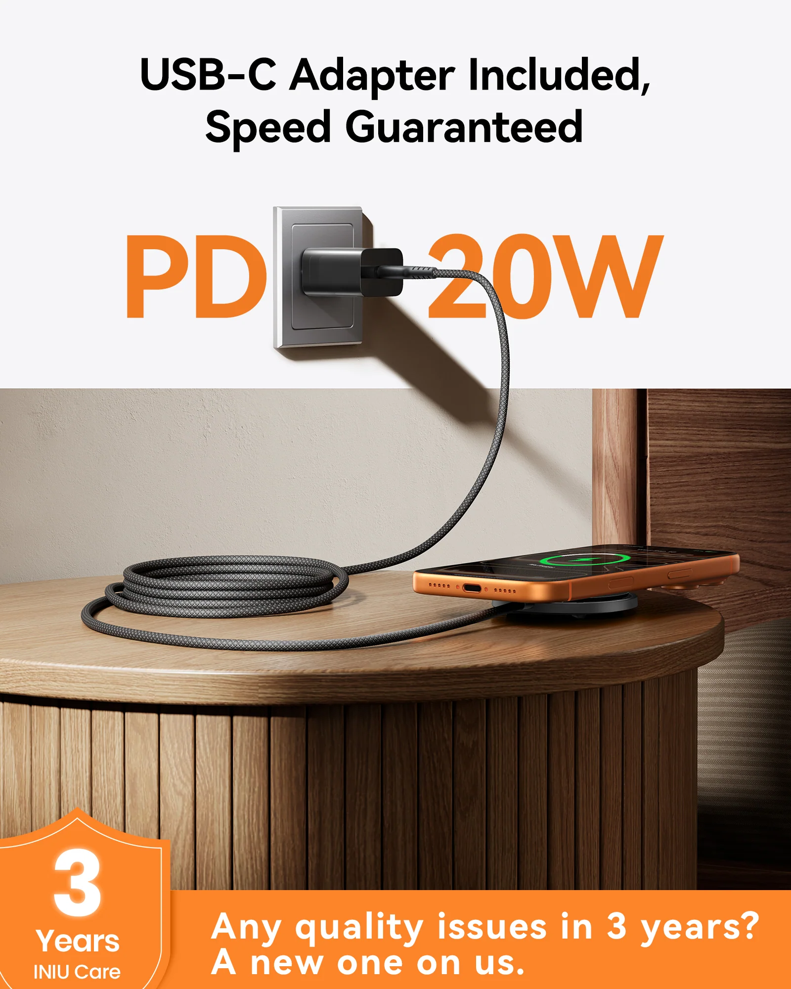 INIU SnapGo W11 Qi2 15W Magnetic LED Wireless Charger - Image 3