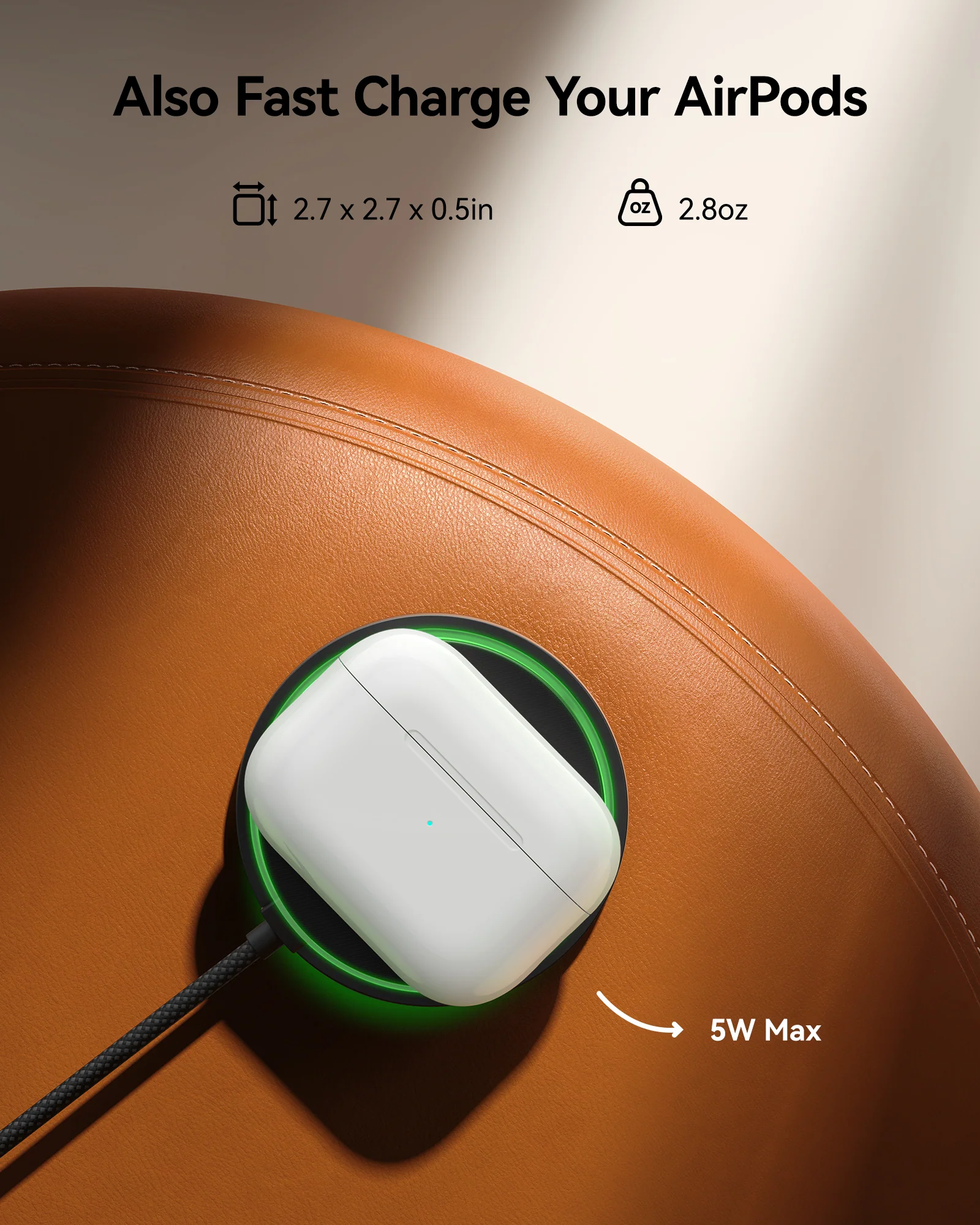 INIU SnapGo W11 Qi2 15W Magnetic LED Wireless Charger - Image 5