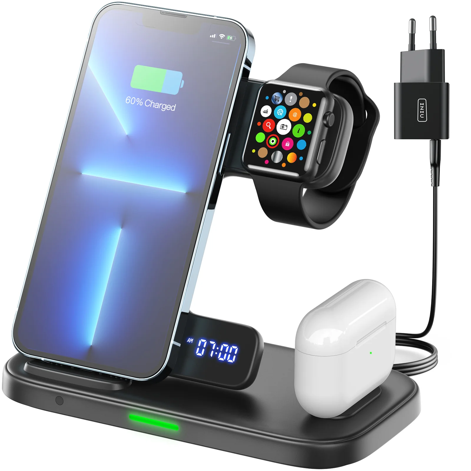 INIU I220 Qi-Certified 3 In 1 Fast Wireless Charger - Image 8