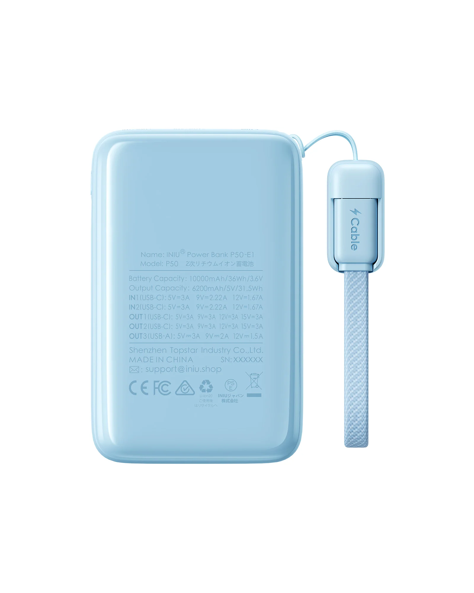 INIU Pocket Rocket P50 45W Mini Power Bank | 10000mAh - Image 5